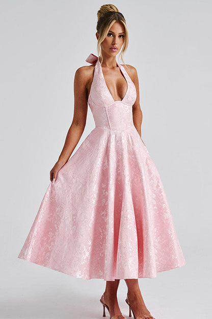 Elegant V-Neck Sleeveless Maxi Evening Dress