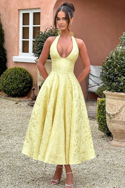 Elegant V-Neck Sleeveless Maxi Evening Dress
