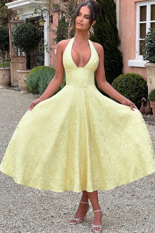 Elegant V-Neck Sleeveless Maxi Evening Dress