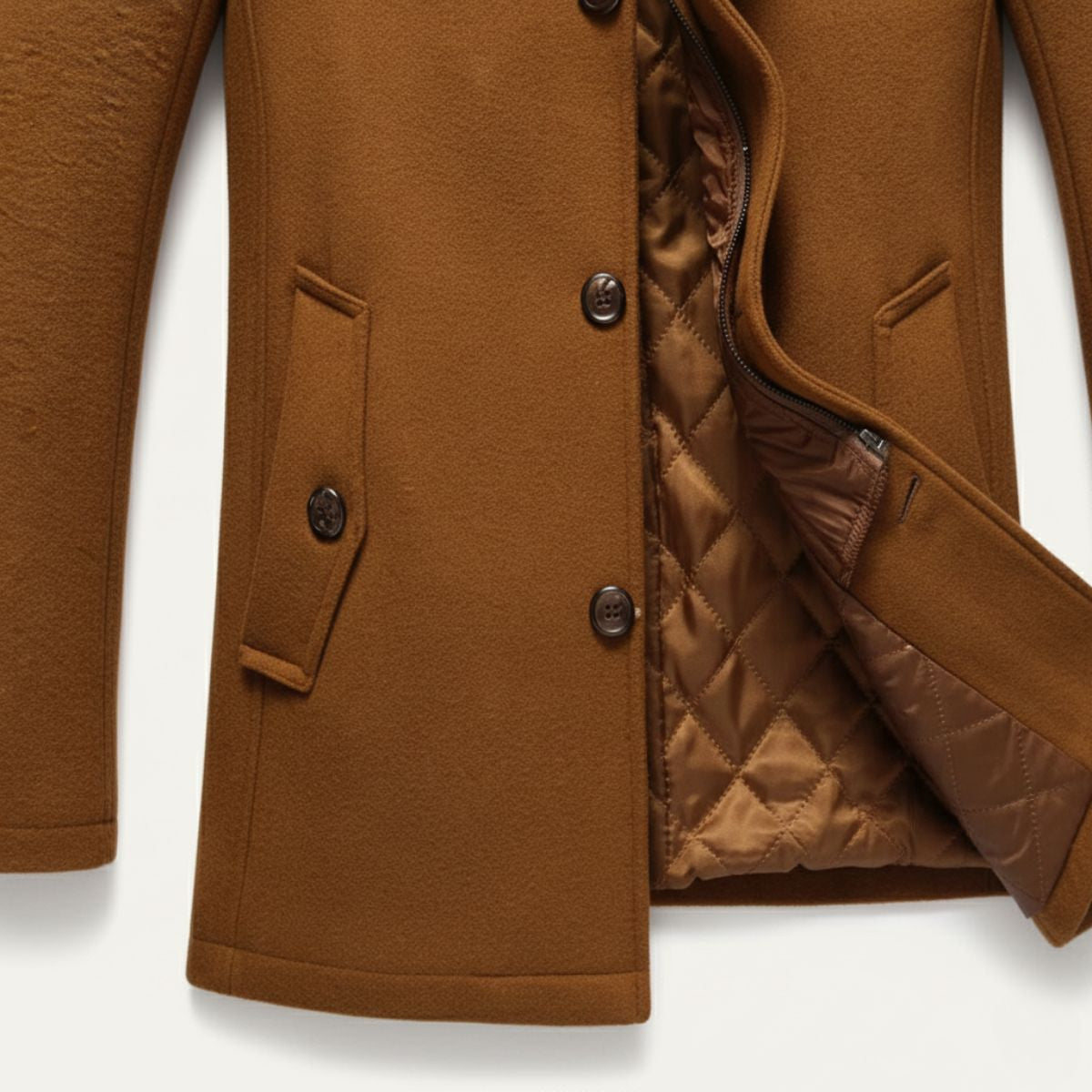 Warm Waterproof Men's Wool Winter Jacket