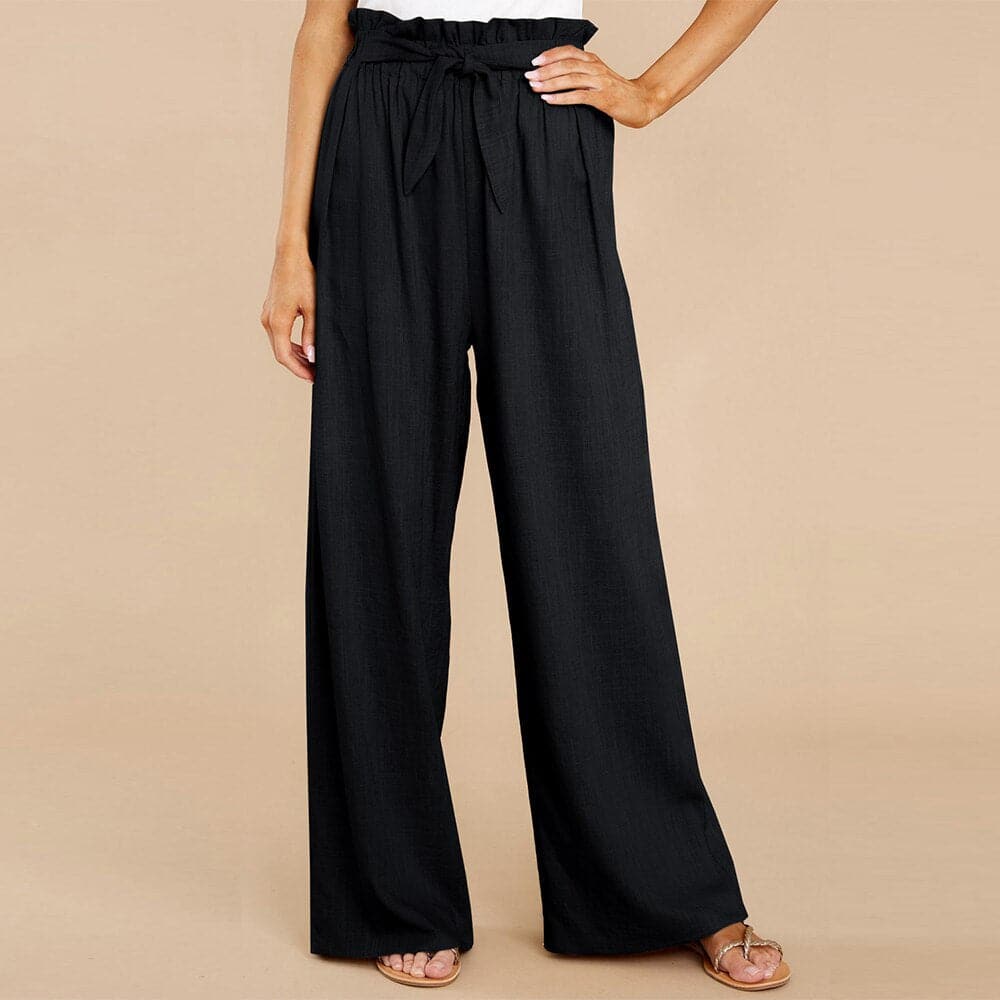 Comfy Women's Wide Leg Pants with Elastic Waistband