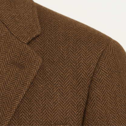 Classic Men's Tan Tweed Blazer Jacket