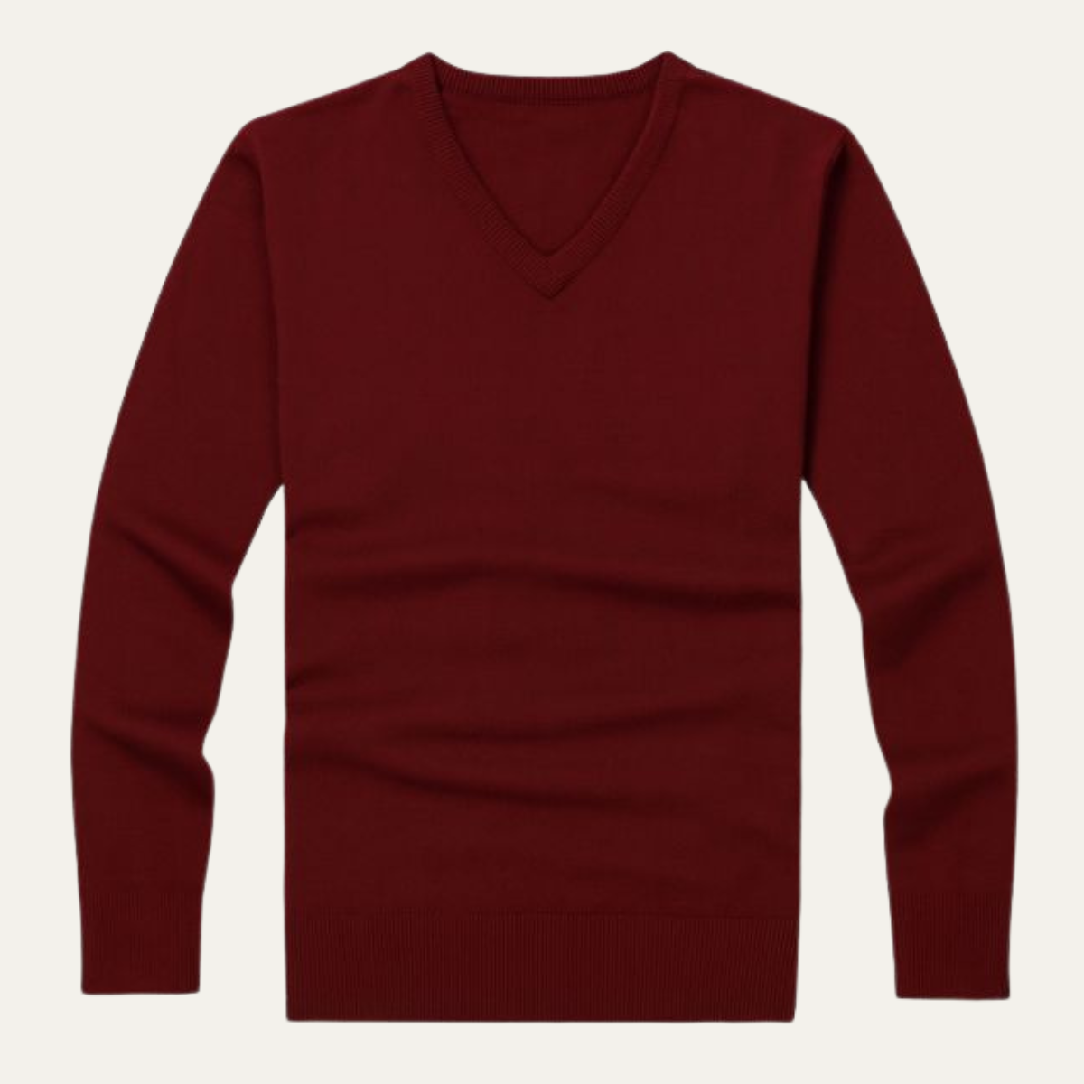 Men's Fine Gauge Merino V Neck Wool Sweater - Nocini