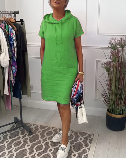 Comfy Casual Hooded Dress