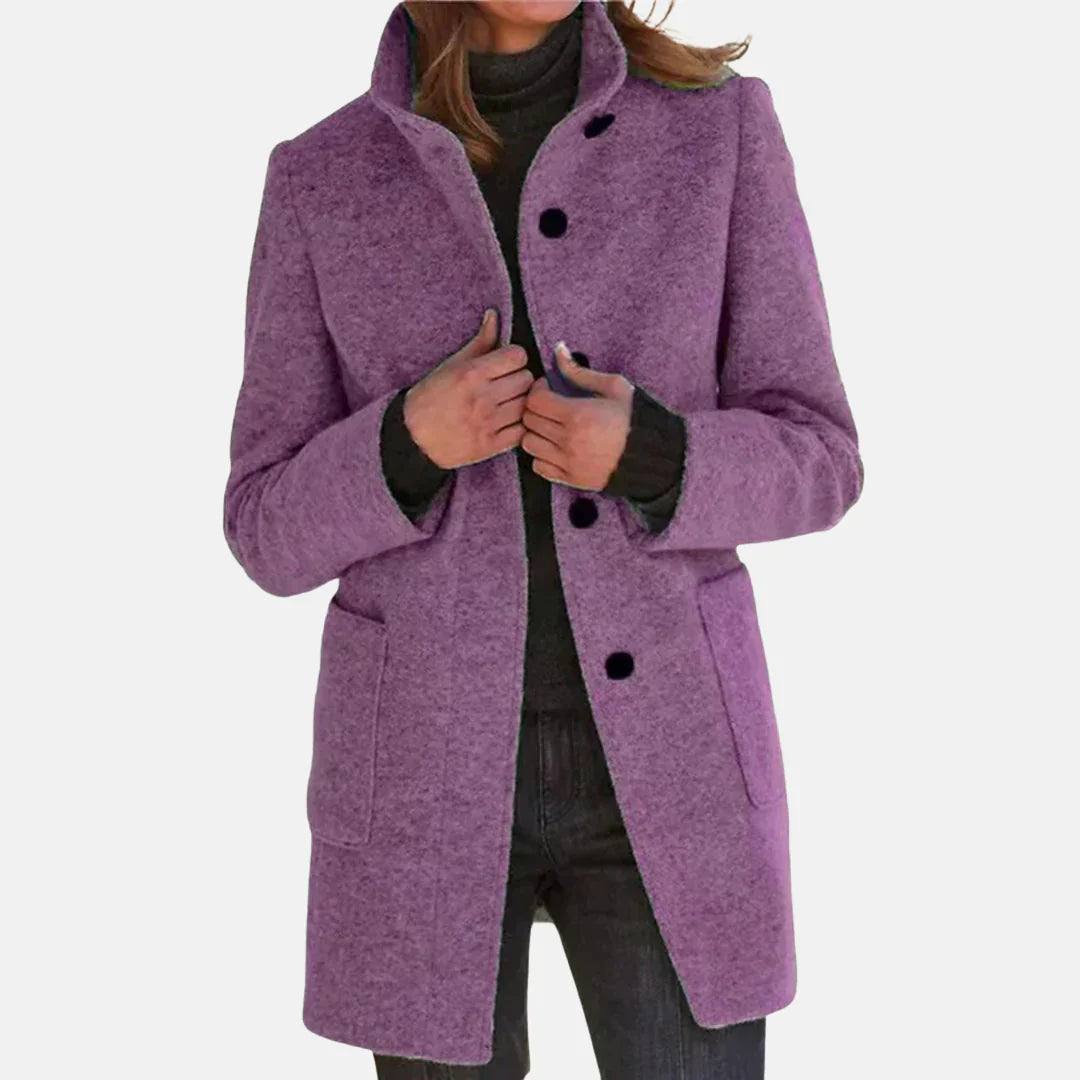 Classic Wool Trench Coat with Elegant Style