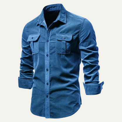 Rustic Men's Relaxed Fit Corduroy Button Shirt - Nocini