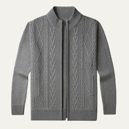 Traditional Mens Crew Neck Cardigan - Nocini
