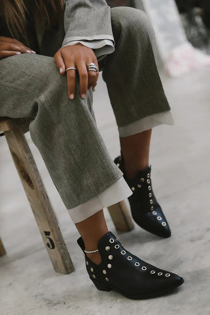 Edgy Studded Ankle Boots