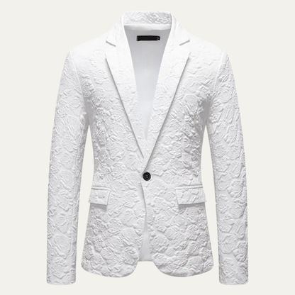 Stylish Men's Rose Print Slim Fit Blazer - Nocini