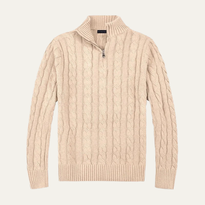 Luxury Merino Wool Men's Half Zip Sweater - Nocini