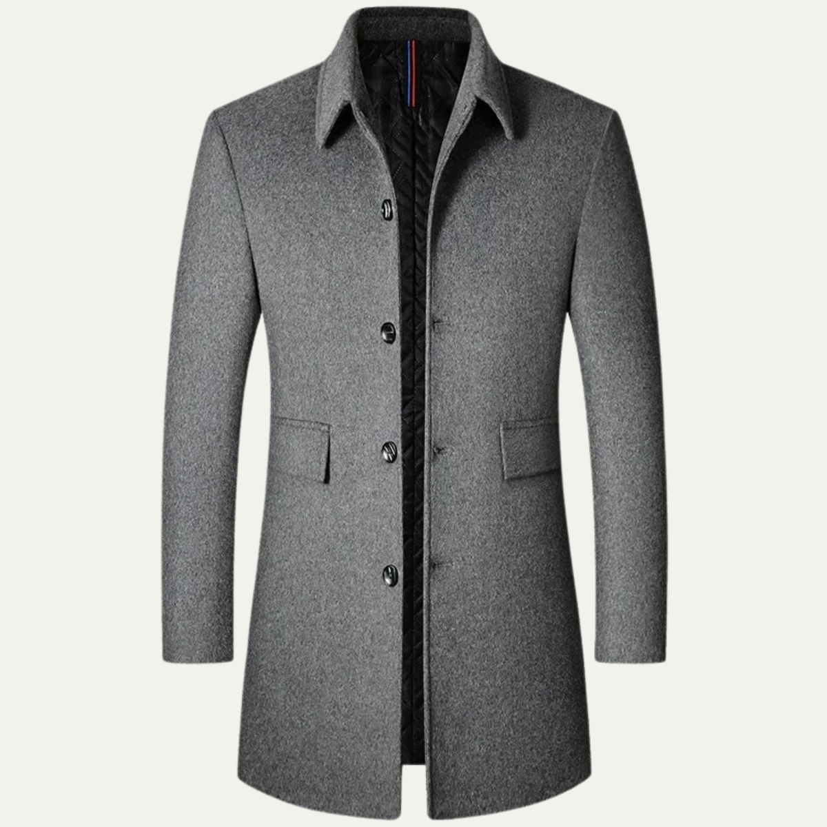 Classic Men's Thick Wool Overcoat - Nocini