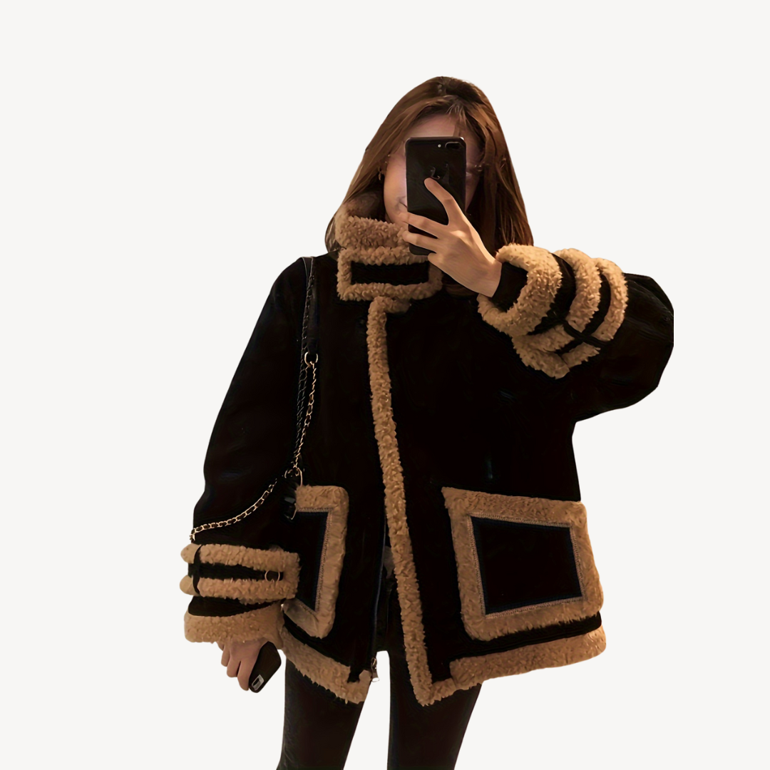 Ladies Warm Faux Fur Parka Coat - Nocini