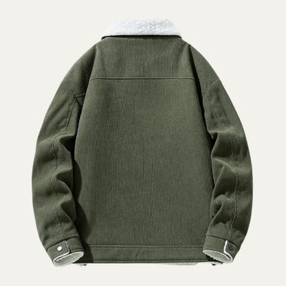 Warm Corduroy Fleece Lined Mens Jacket
