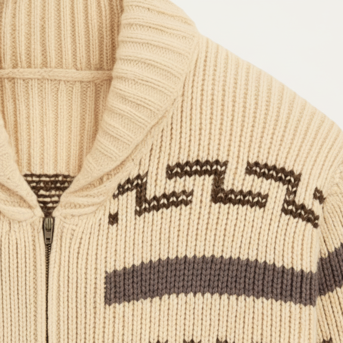 Warm Mens Aztec Pattern Cardigan Sweater