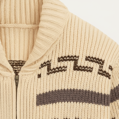 Warm Mens Aztec Pattern Cardigan Sweater