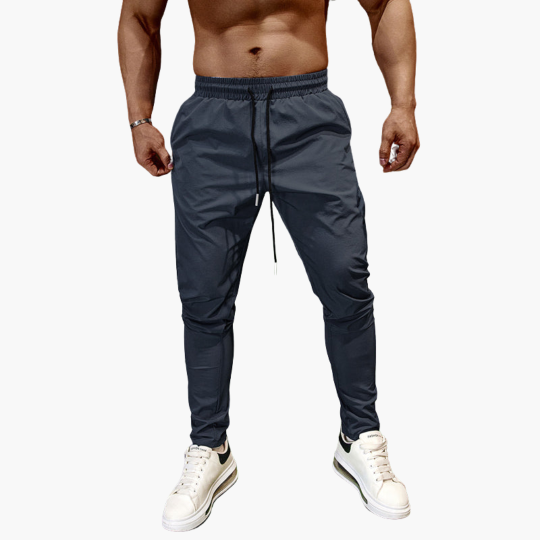 Relaxed Fit Running Pants for Men - Elastic Waist Sports Pants - Olytrend