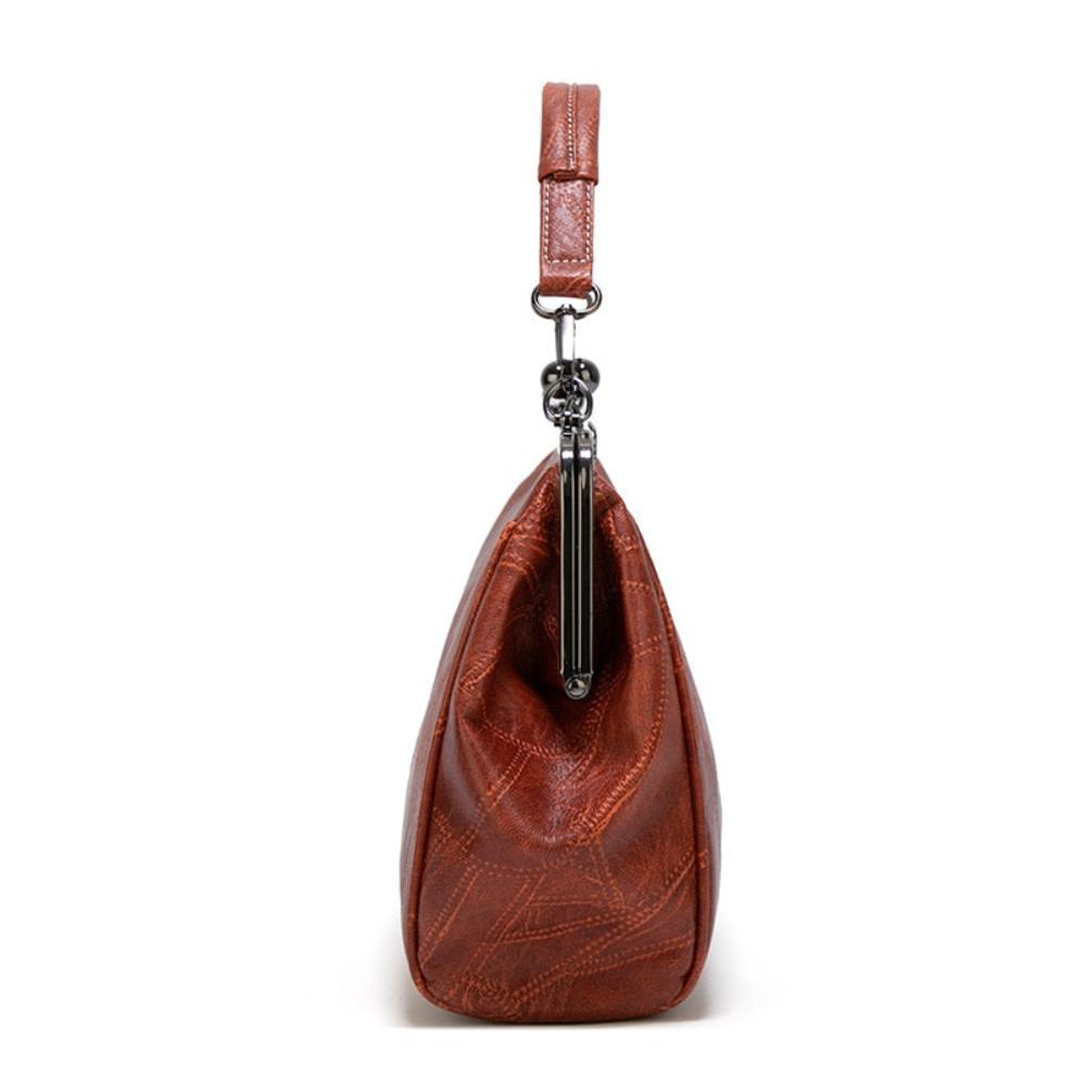 Classic Buckle Leather Handbag