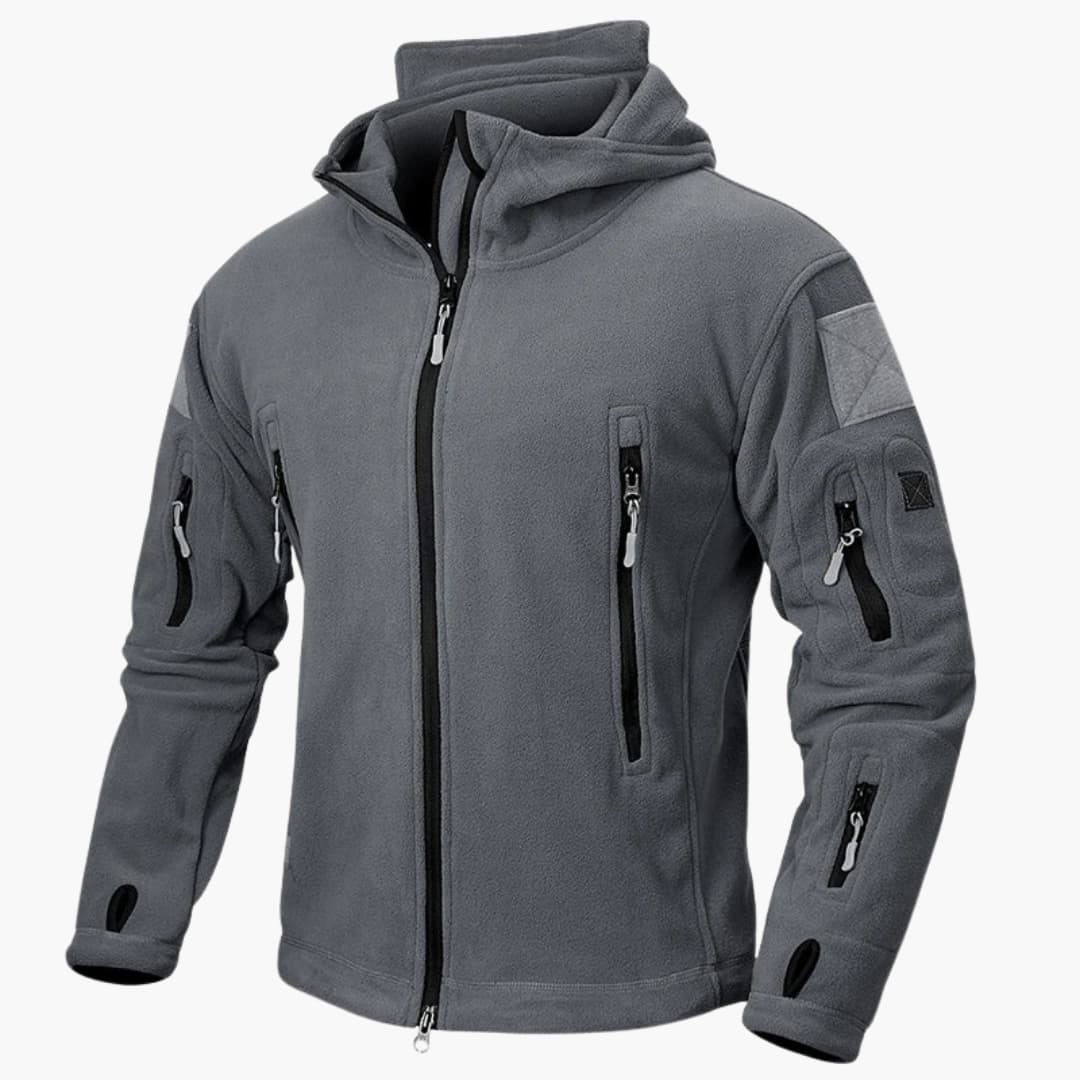 Men's Pocketed Zip Hooded Sweatshirt