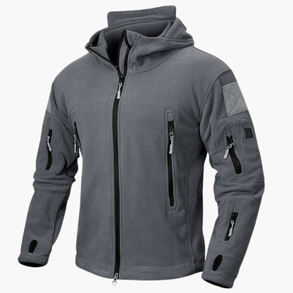 Men's Pocketed Zip Hooded Sweatshirt