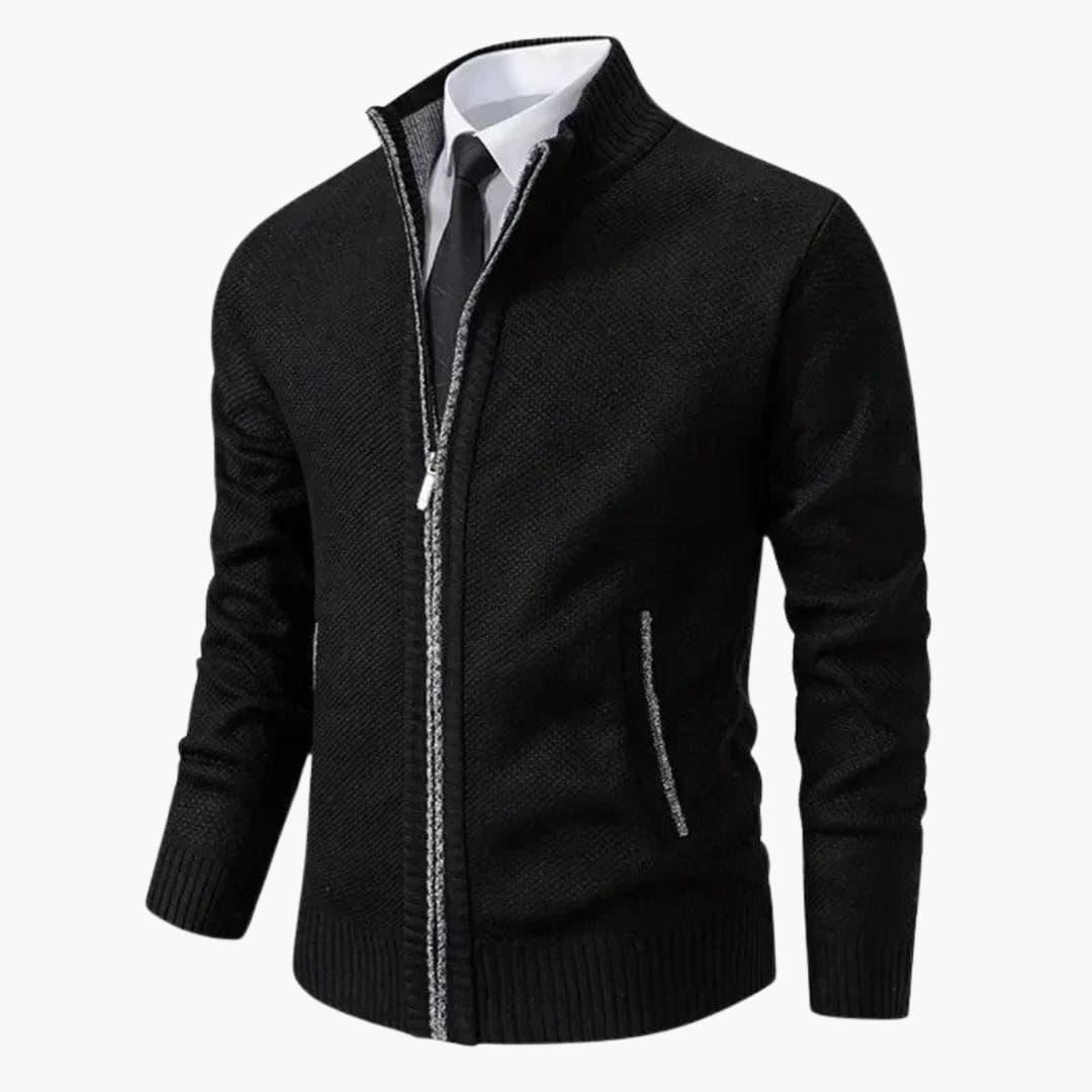 Men's Cozy Zip Up Ribbed Jacket