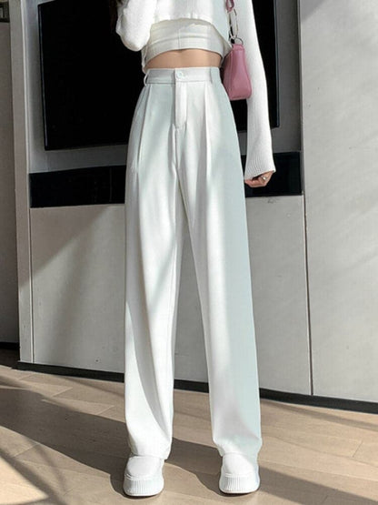 Classic High Waisted Wide Leg Pants for Women - Nocini