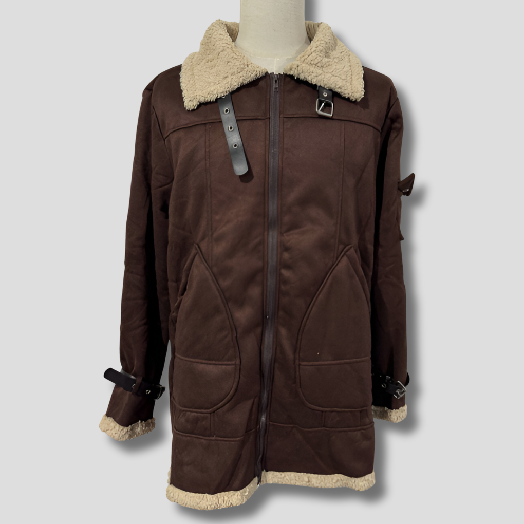 Brown Leather Motorcycle Jacket - Olytrend
