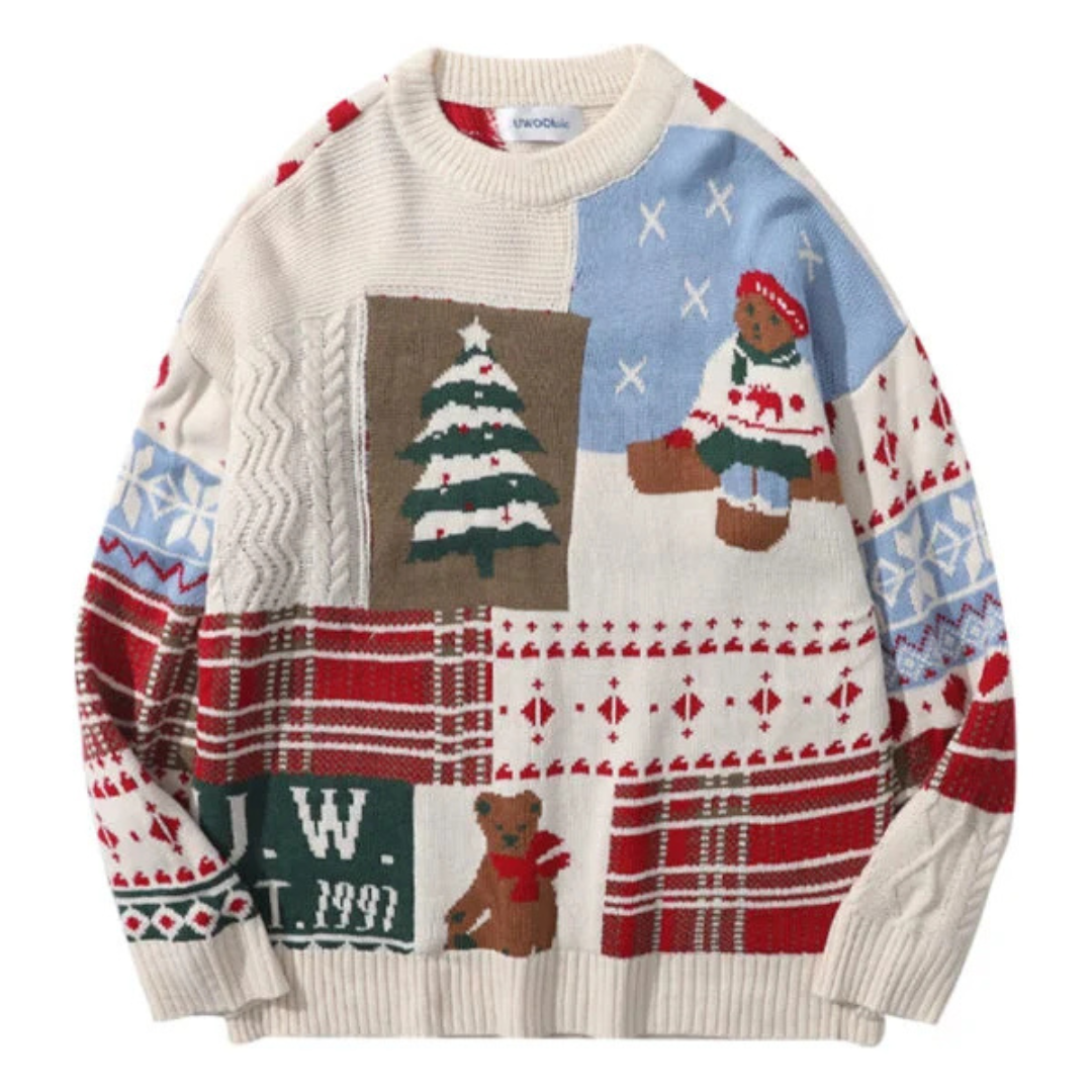 Cozy Women's Crew Neck Christmas Sweater - Nocini
