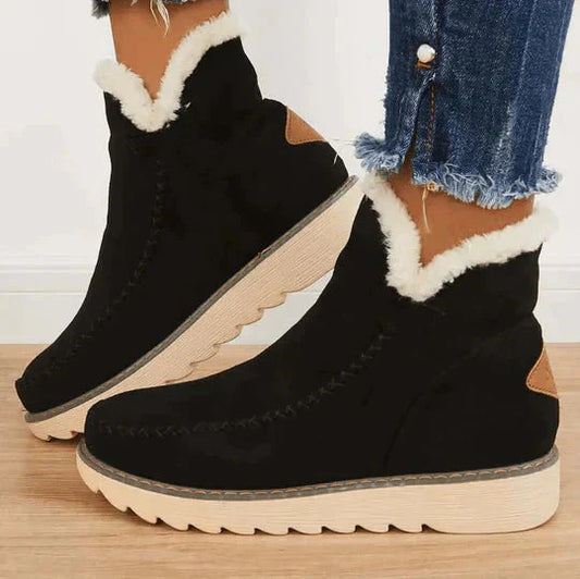 Warm Fuzzy Slip On Ankle Boots for Women - Nocini