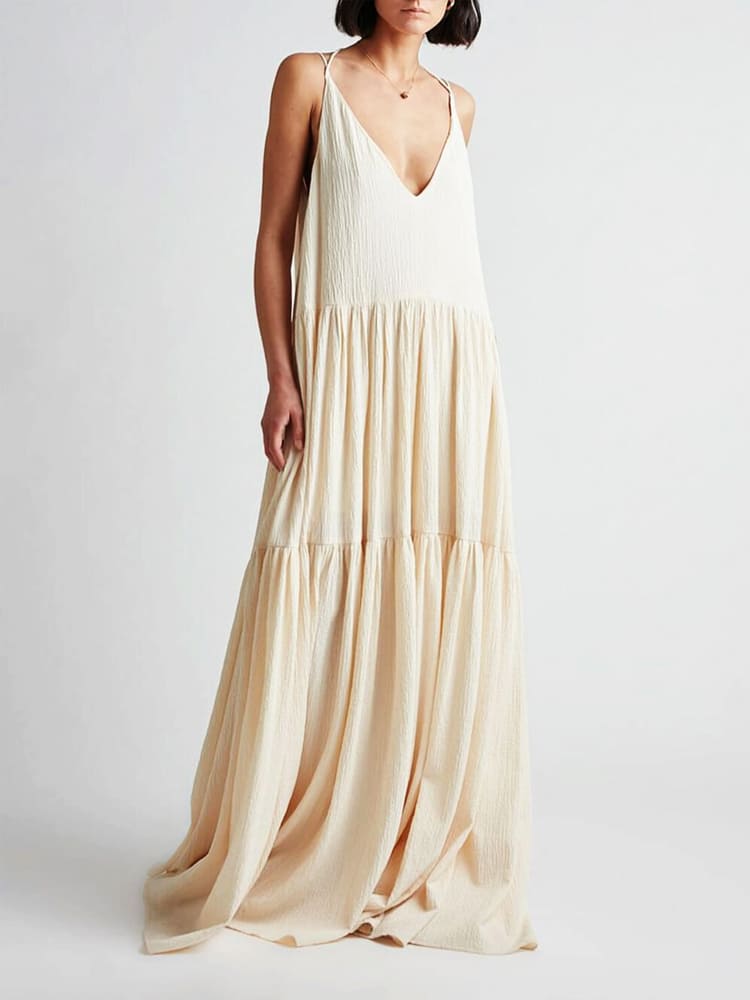 Strapless Summer Floor Length Sundress