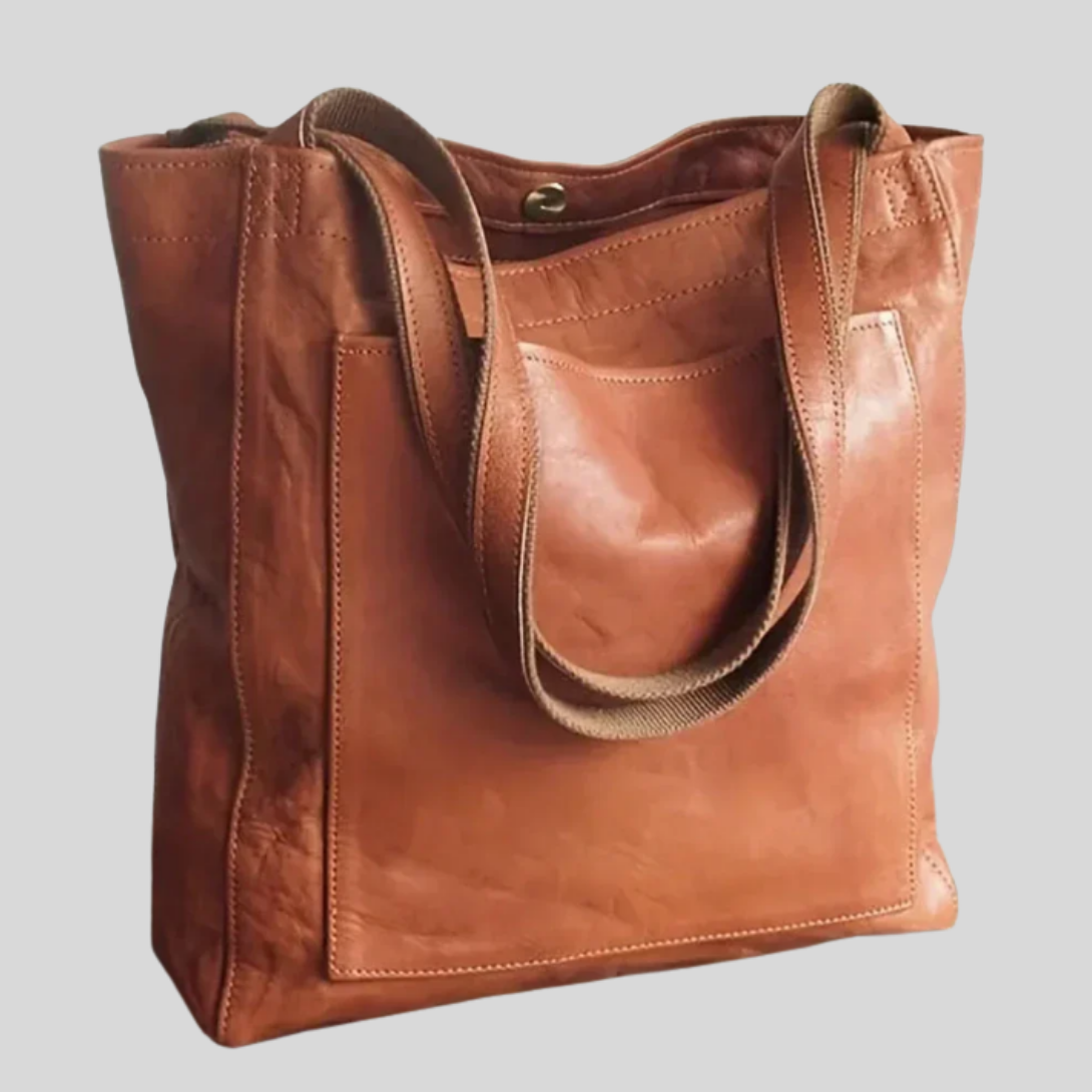 Elegant Chic Leather Tote Bag - Olytrend