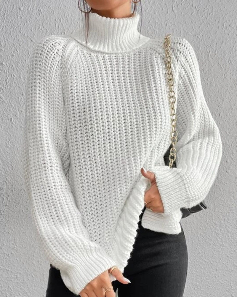 Warm Ribbed Knit Winter Sweater - Nocini