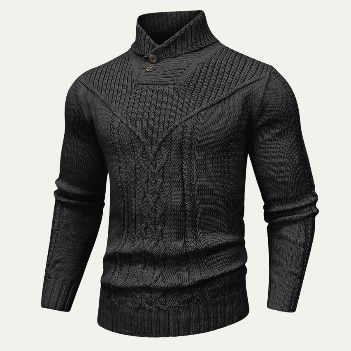 Classic Men's Cable Knit Crew Neck Winter Sweater - Nocini