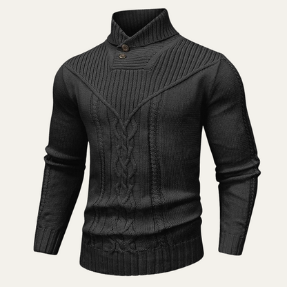 Classic Men's Cable Knit Crew Neck Winter Sweater - Nocini