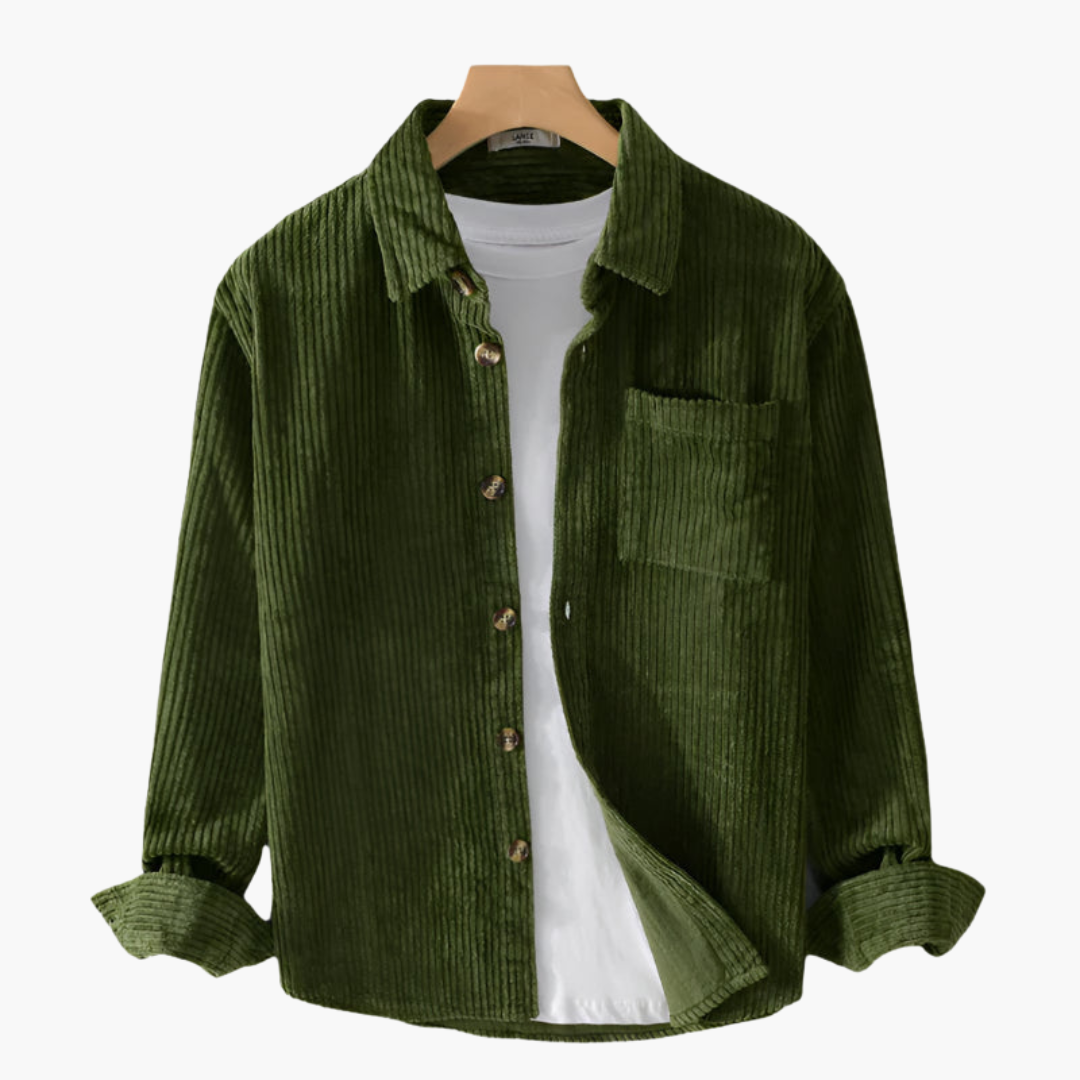 Relaxed Fit Mens Shirt - Large Button Down Collar - Olytrend