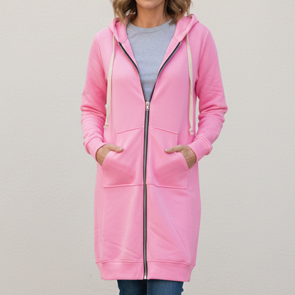Women's Oversized Zip Up Hooded Jacket