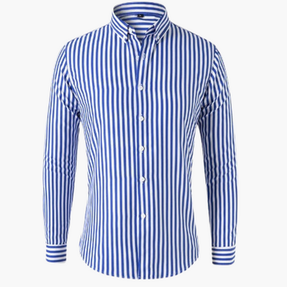 Classic Men's Striped Button Down Shirt - Olytrend