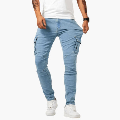 Comfortable Fit Cargo Pants with Elastic Waist