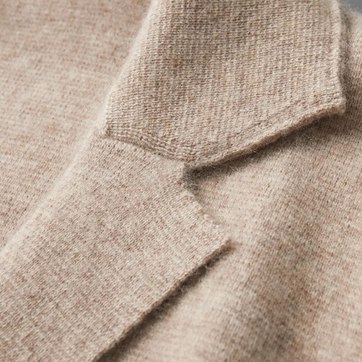 Comfortable Men's Merino Wool Crew Neck Cardigan Sweater