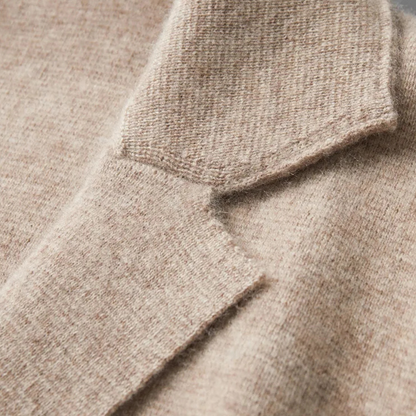 Comfortable Men's Merino Wool Crew Neck Cardigan Sweater