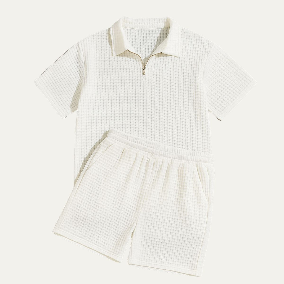 Casual Polo Shirt and Shorts Set for Men
