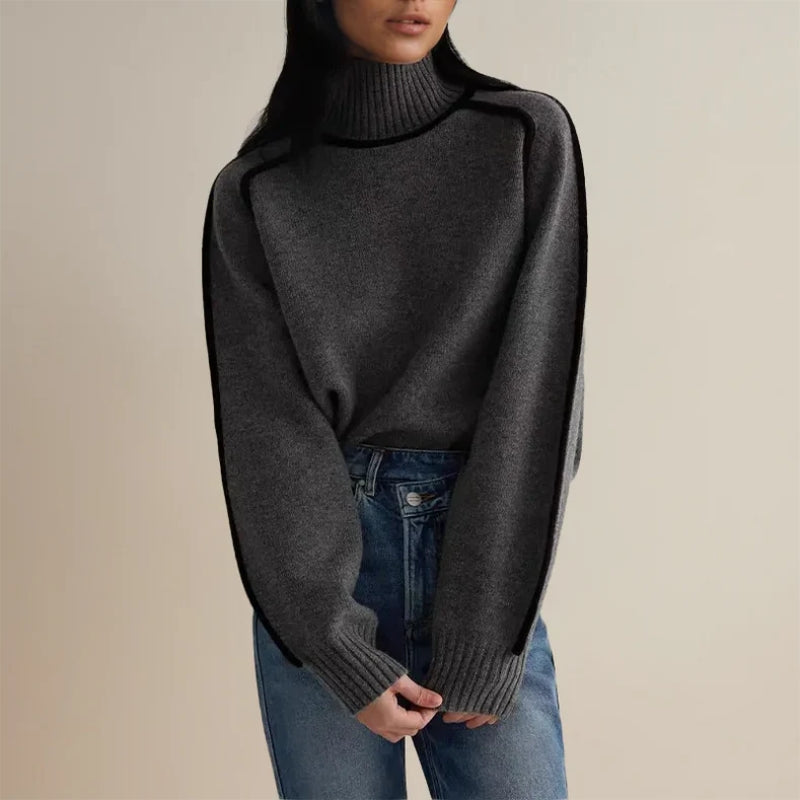 Classic Fit Crew Neck Wool Sweater for Women