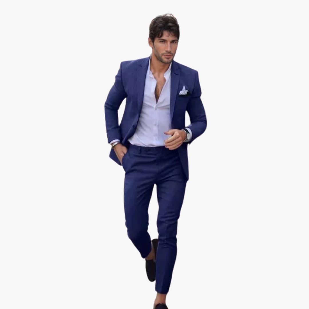 Slim Fit Mens Wool Blazer Suit