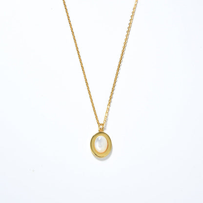 Genuine Moonstone Pendant, Sterling Silver, Gold Coated - Pexav