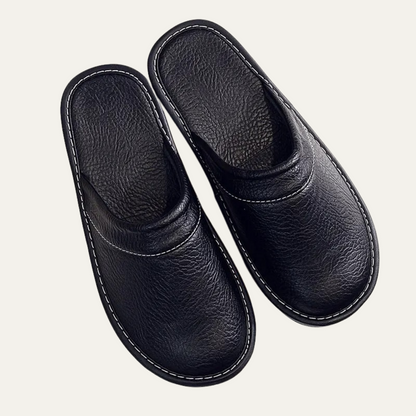 Comfortable Men's Leather Slippers - Nocini