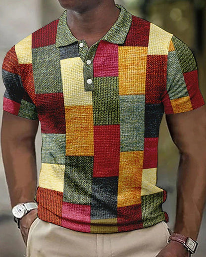 Classic Plaid Polo Shirt - Casual Fit Comfortable Wear