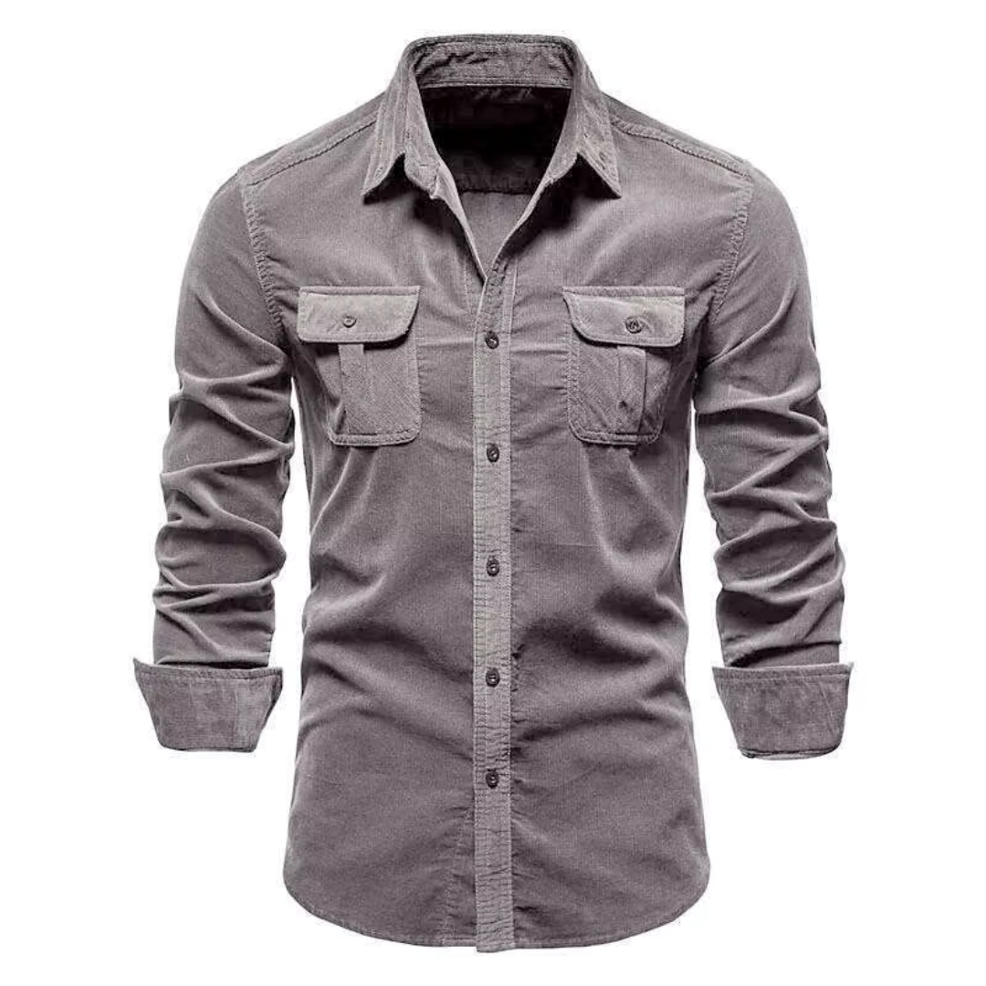 Rugged Textured Button Down Shirt for Men