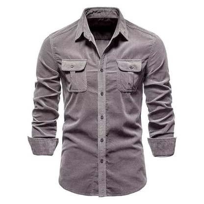 Rugged Textured Button Down Shirt for Men