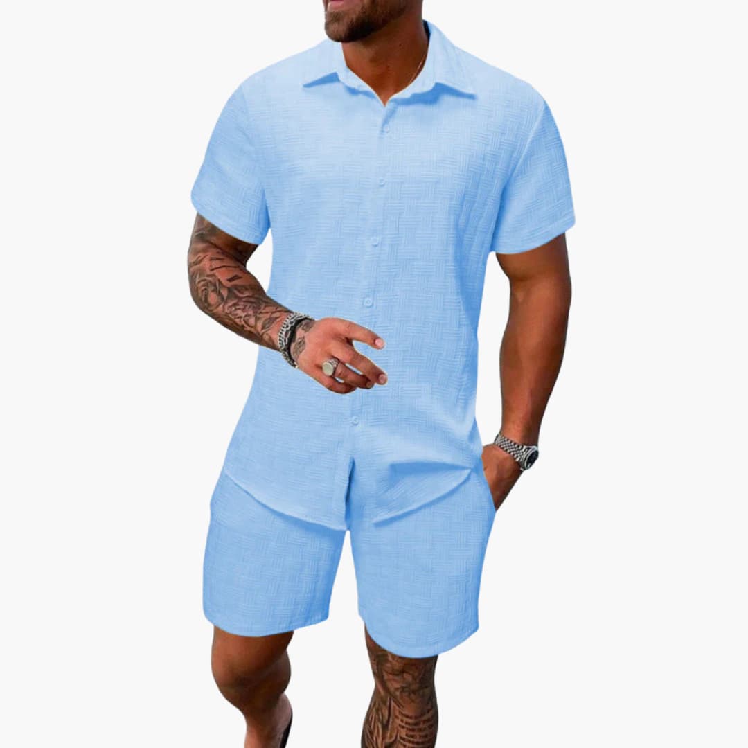 Soft Cotton Mens 2 Piece Suit Set