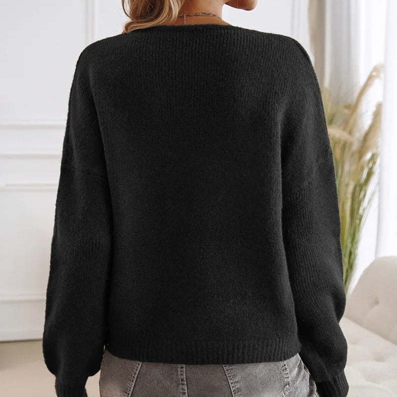 Chic Cable Knit Pullover Sweater