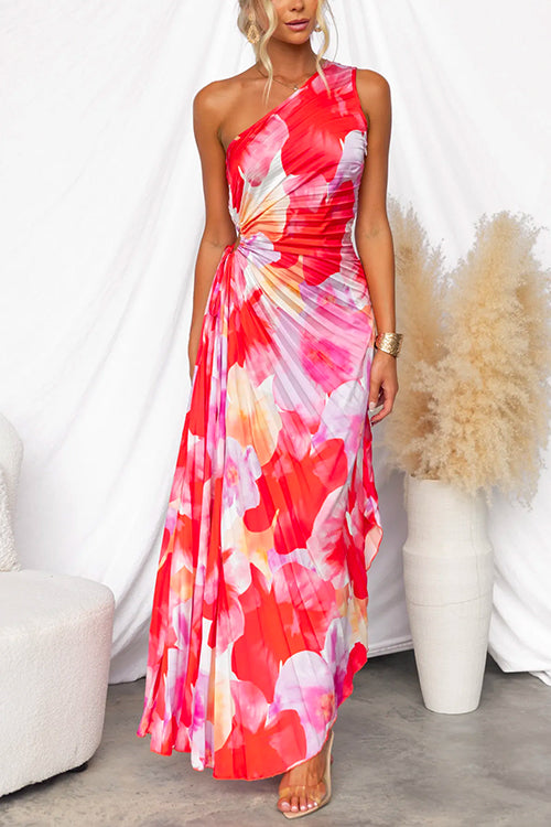 Chic One Shoulder Maxi Party Dress - Nocini